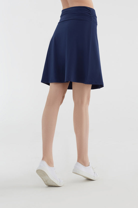 Leela Cotton 1418-02 | Rock A-Linie mit Komfortbund - Admiralblau Kostenloser Versand international