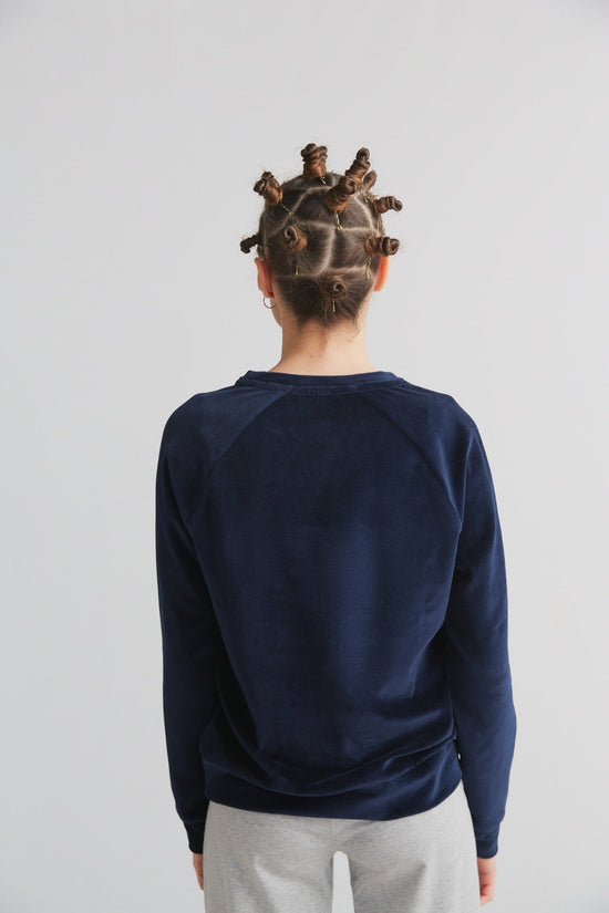 Leela Cotton 1277-045 | Damen Nickysweatshirt - Nachtblau Begrenzt auf 3 Tage