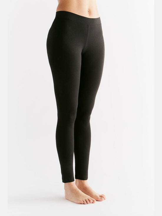 Leela Cotton 1611-01 | Damen Leggings Baumwolljersey - Schwarz Verkauf