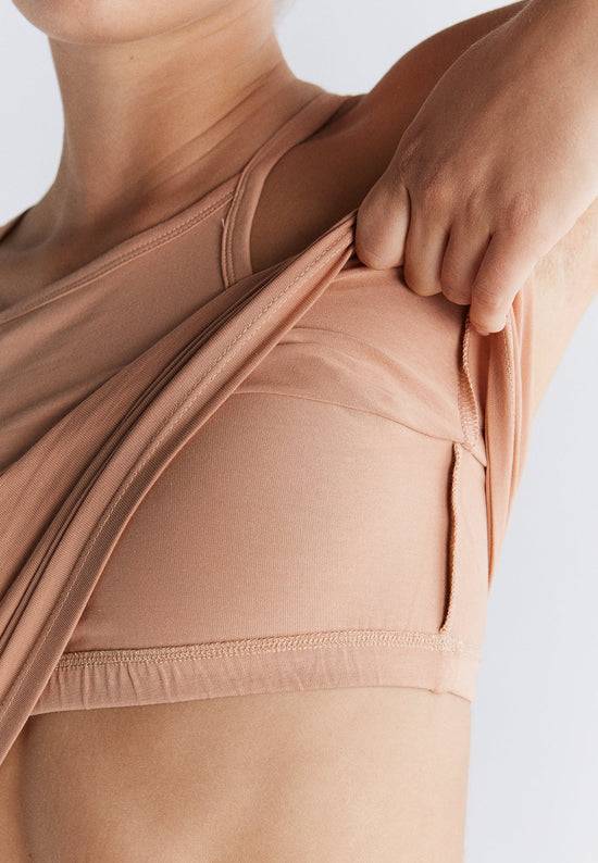 Leela Cotton 1217-070 | Crop-Top - Café Crema Limitierter Zeitrabatt