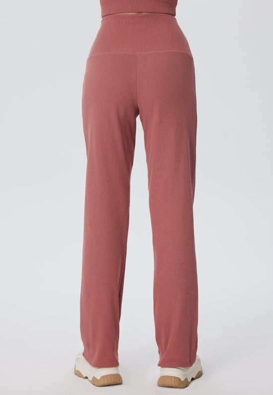 Leela Cotton 4071-072 | Ripp Hose - Dunkel Mauve Saisonschlussverkauf