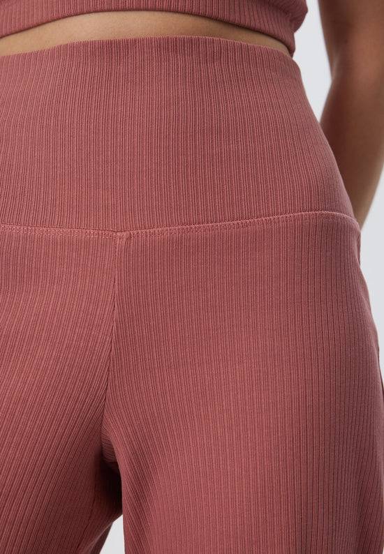 Leela Cotton 4071-072 | Ripp Hose - Dunkel Mauve Saisonschlussverkauf
