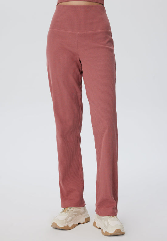 Leela Cotton 4071-072 | Ripp Hose - Dunkel Mauve Saisonschlussverkauf