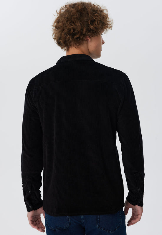 Leela Cotton 9233-021 | Unisex Cord Jacke - Schwarz Top Angebot