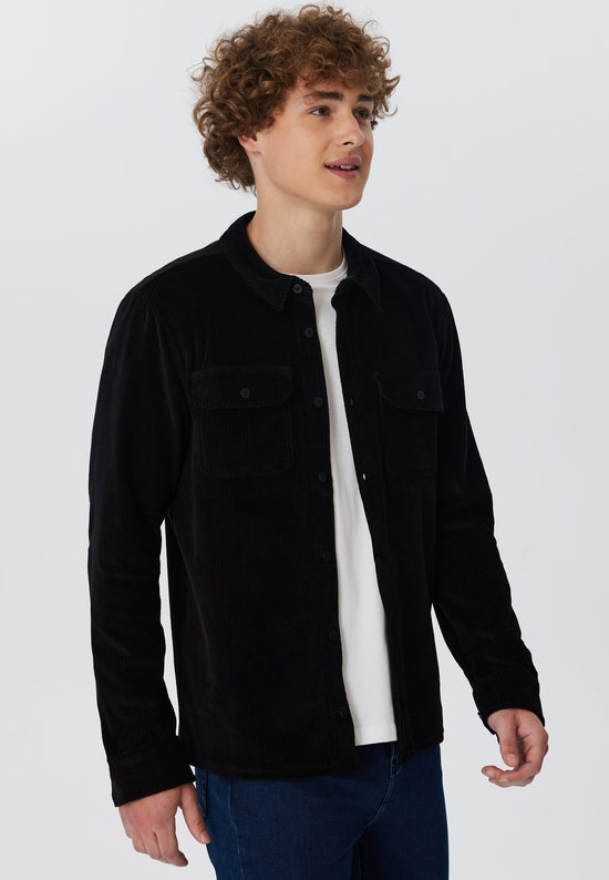 Leela Cotton 9233-021 | Unisex Cord Jacke - Schwarz Top Angebot