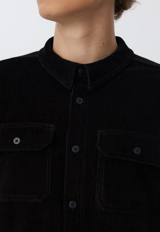 Leela Cotton 9233-021 | Unisex Cord Jacke - Schwarz Top Angebot