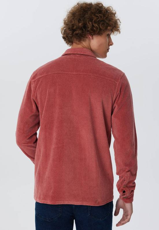 Leela Cotton 9233-072 | Unisex Cord Jacke -Dunkel Mauve Neueste Mode