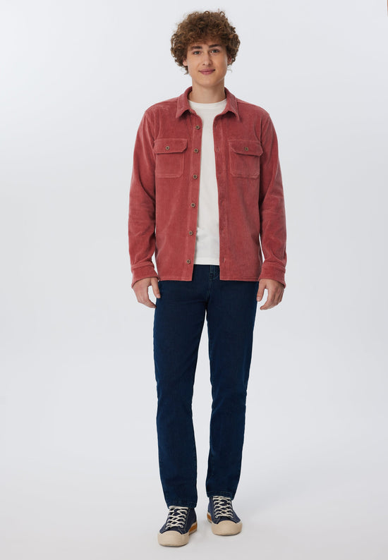 Leela Cotton 9233-072 | Unisex Cord Jacke -Dunkel Mauve Neueste Mode