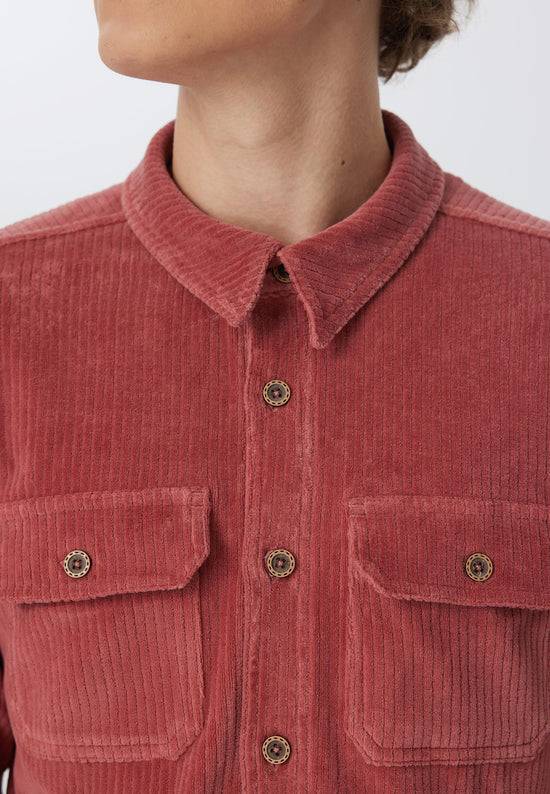 Leela Cotton 9233-072 | Unisex Cord Jacke -Dunkel Mauve Neueste Mode