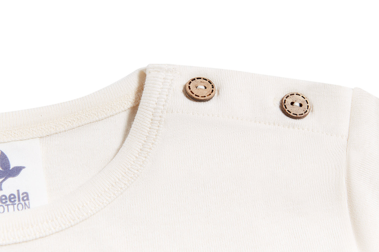 Leela Cotton 2060 | Baby Basic Langarmshirt - Natur Zeitlich begrenztes Angebot