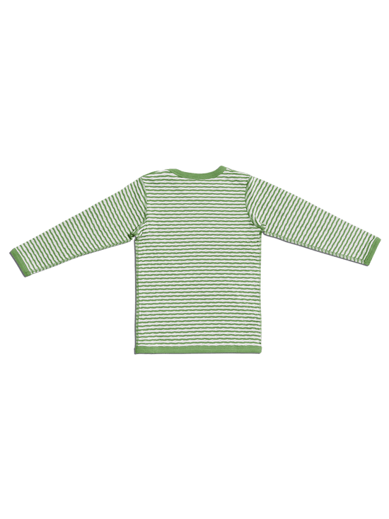 Leela Cotton 2290 | Baby Wendelangarmshirt - Waldgrün-Beige-Melange Große Rabatte