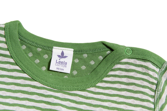 Leela Cotton 2290 | Baby Wendelangarmshirt - Waldgrün-Beige-Melange Große Rabatte