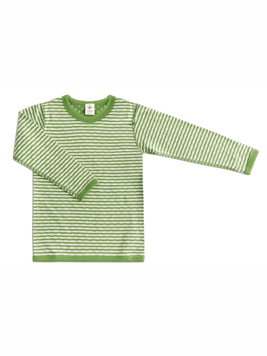 Leela Cotton 2290 | Baby Wendelangarmshirt - Waldgrün-Beige-Melange Große Rabatte