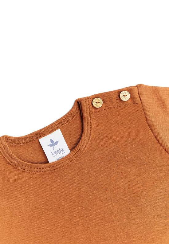 Leela Cotton 2010 MK | Basic Kurzarmshirt - Mokka Tägliche Deals