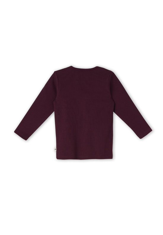 Leela Cotton 2068 AU | Ripp-Shirts - Aubergine Wochenangebot