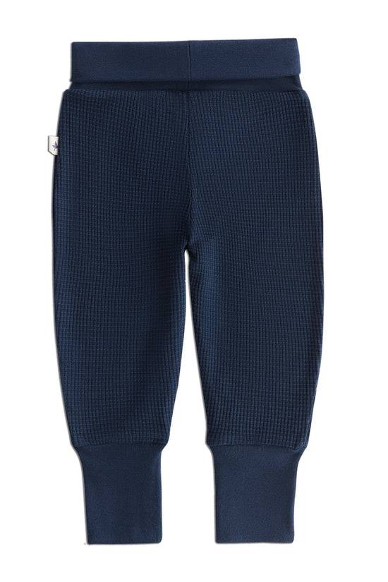 Leela Cotton 2869 ID | Waffel Strick Babyhose breiter Bund - Indigo Nur für heute