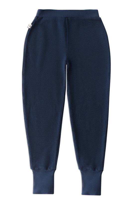 Leela Cotton 2879 ID | Waffel Strick Kinderhose - Indigo Bis zu 55% Rabatt