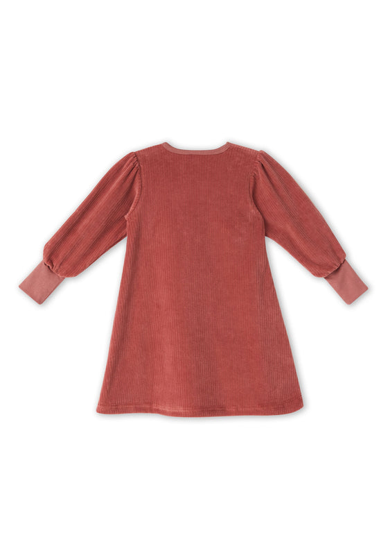 Leela Cotton 2624 WR | Cordkleid - Dunkel Mauve Speichern exportieren