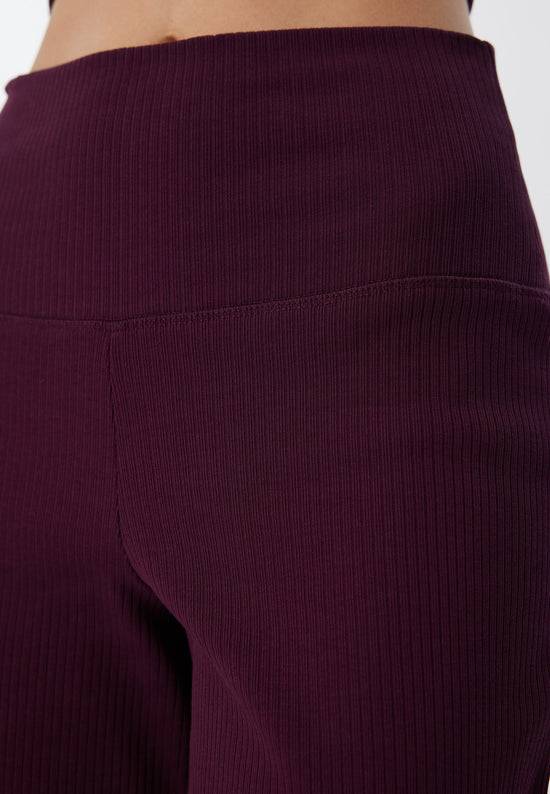 Leela Cotton 4071-028 | Ripp Hose - Aubergine Auslauf
