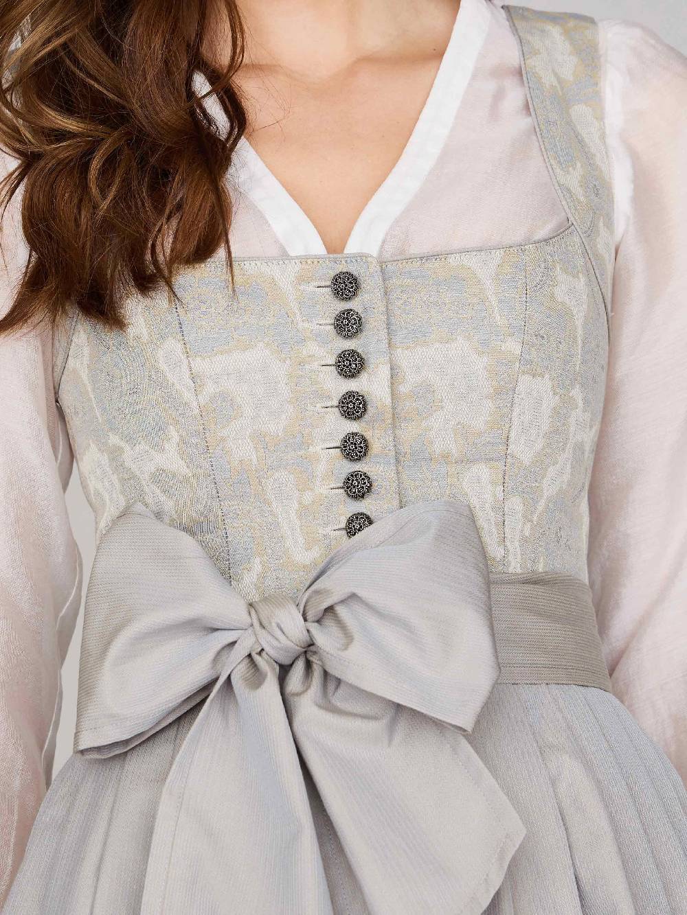 Limberry Gemustertes Dirndl in Greige - HEDI GREIGE FOLKLORE Lagerräumung