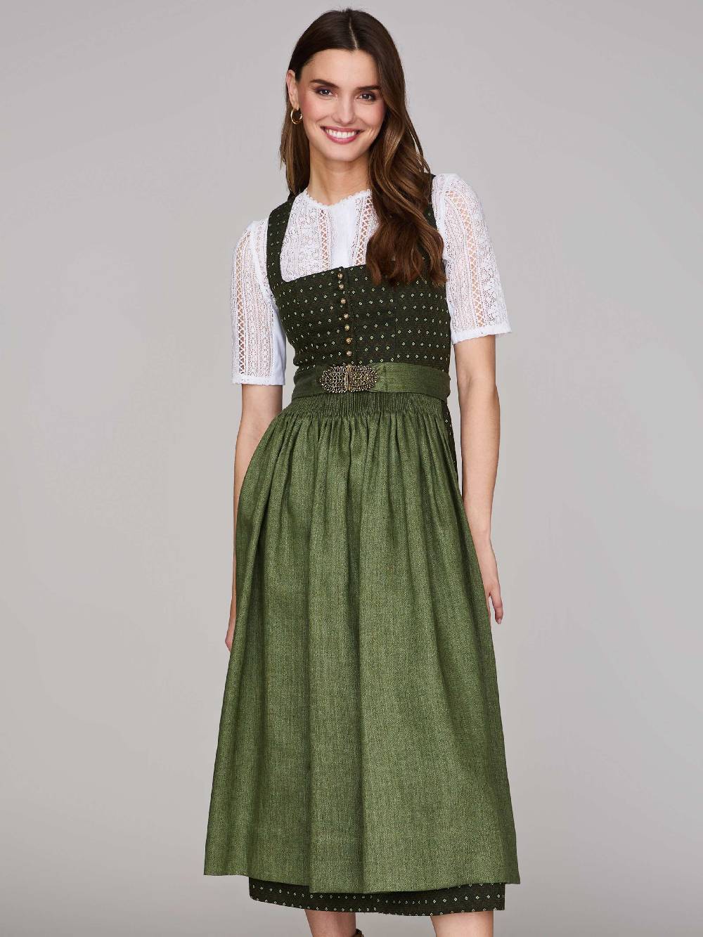 Limberry Grünes Dirndl mit Streublumenmuster - MONIKA JAGDGRÜN Bestseller