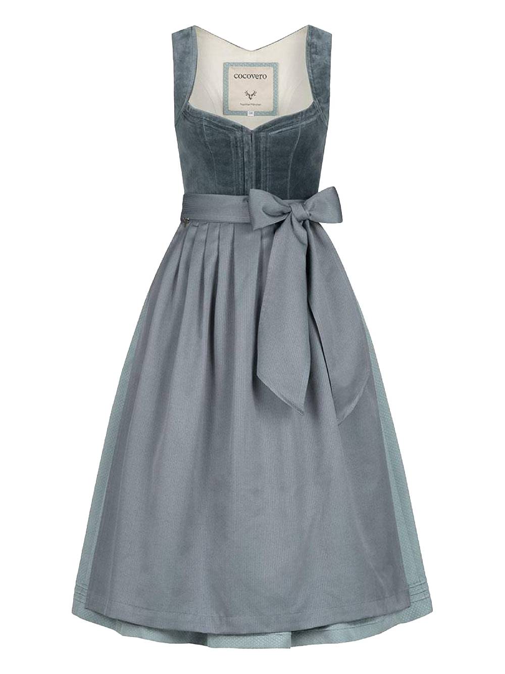 Limberry Blaues Samtdirndl mit Schnursteppung - NELLIE VELVET CLOUD Kauf eins, bekomm eins gratis