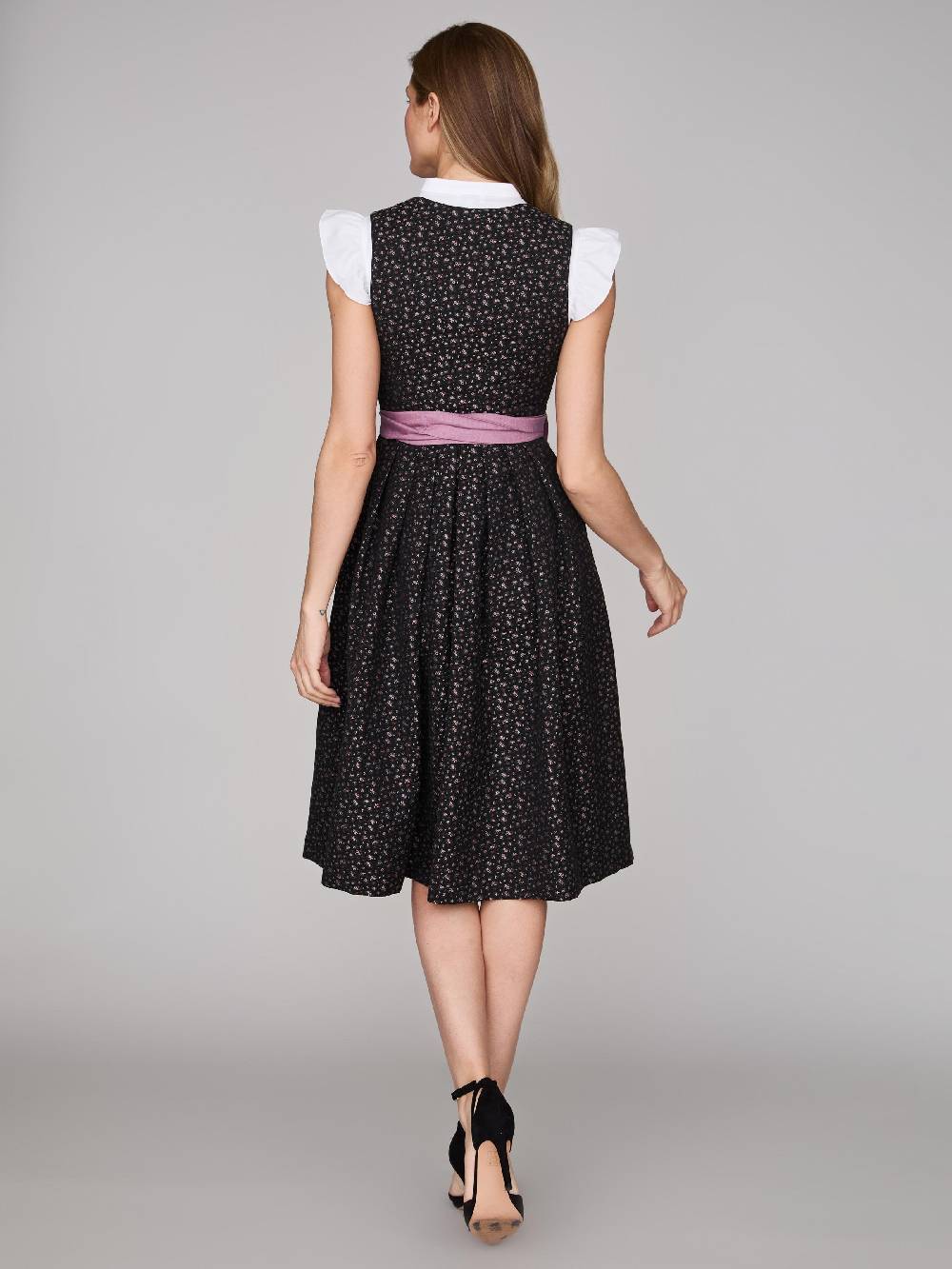 Limberry Schwarzes Dirndl mit Streublumenmuster - ELSIE BLACK Tägliche Deals