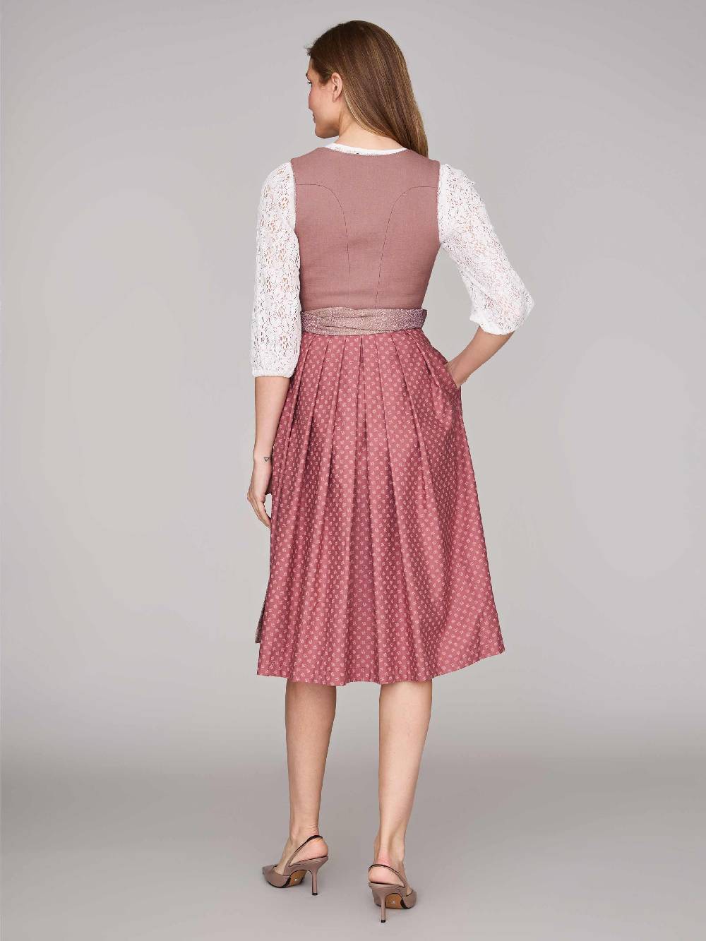 Limberry Rosa-farbenes Dirndl mit Leinen-Mieder - ADA DUSTY ROSEWOOD Riesige Ersparnisse