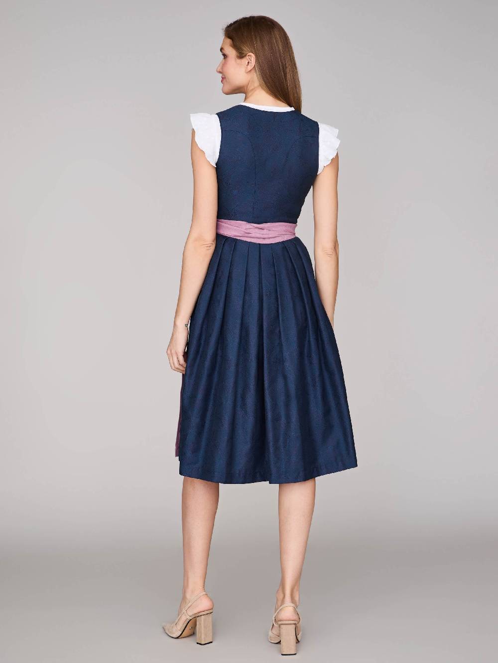 Limberry Mitternachtsblaues Dirndl mit floralem Muster - CECILY SEA STORM Super Sparpreis