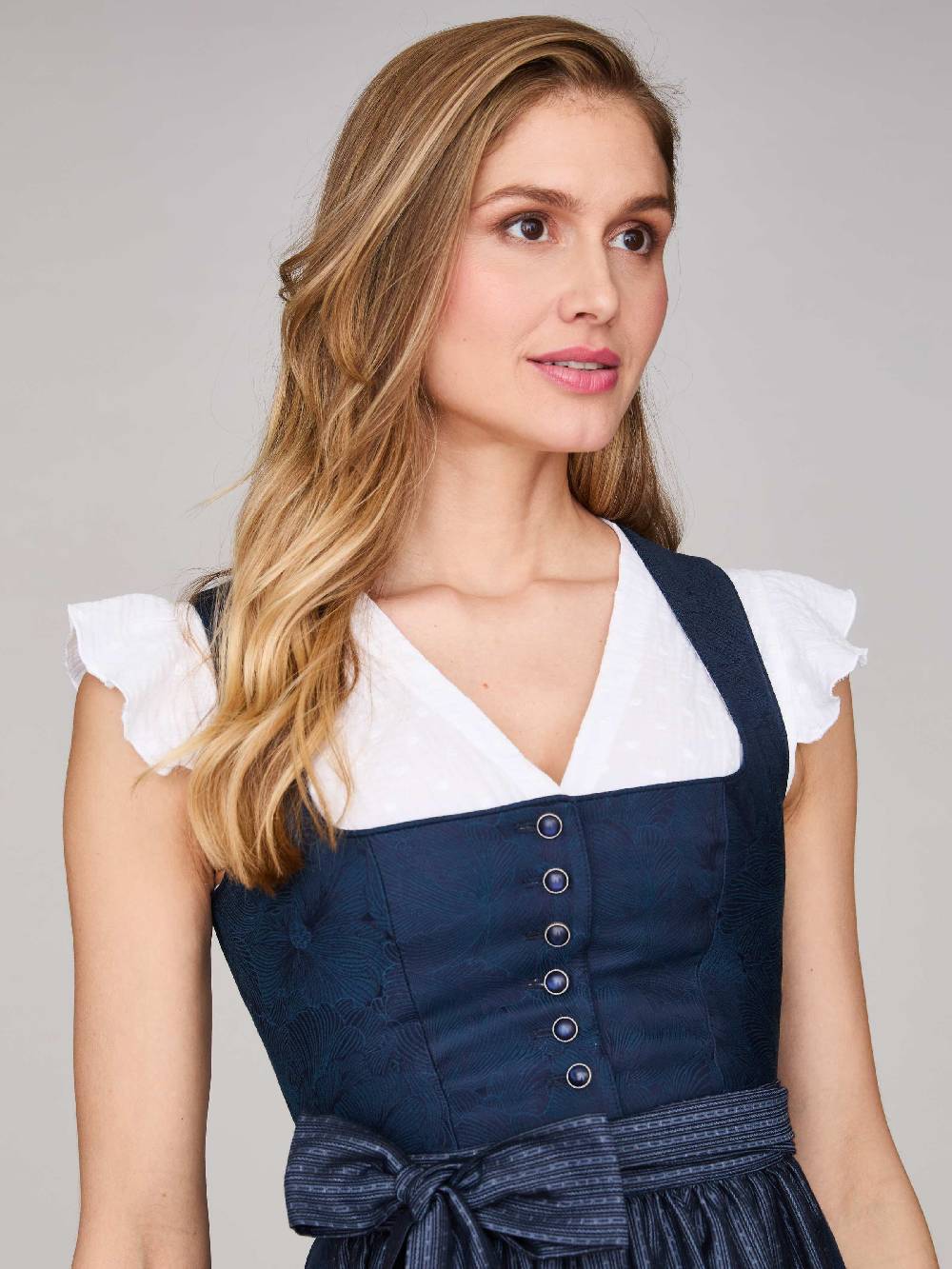 Limberry Mitternachtsblaues Dirndl mit Knöpfen - FELICITY SEA STORM Wochenangebot