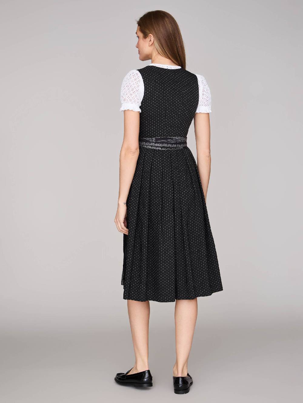 Limberry Schwarzes Dirndl mit Streublumen - VERA BLACK Kostenlose Rückgabe