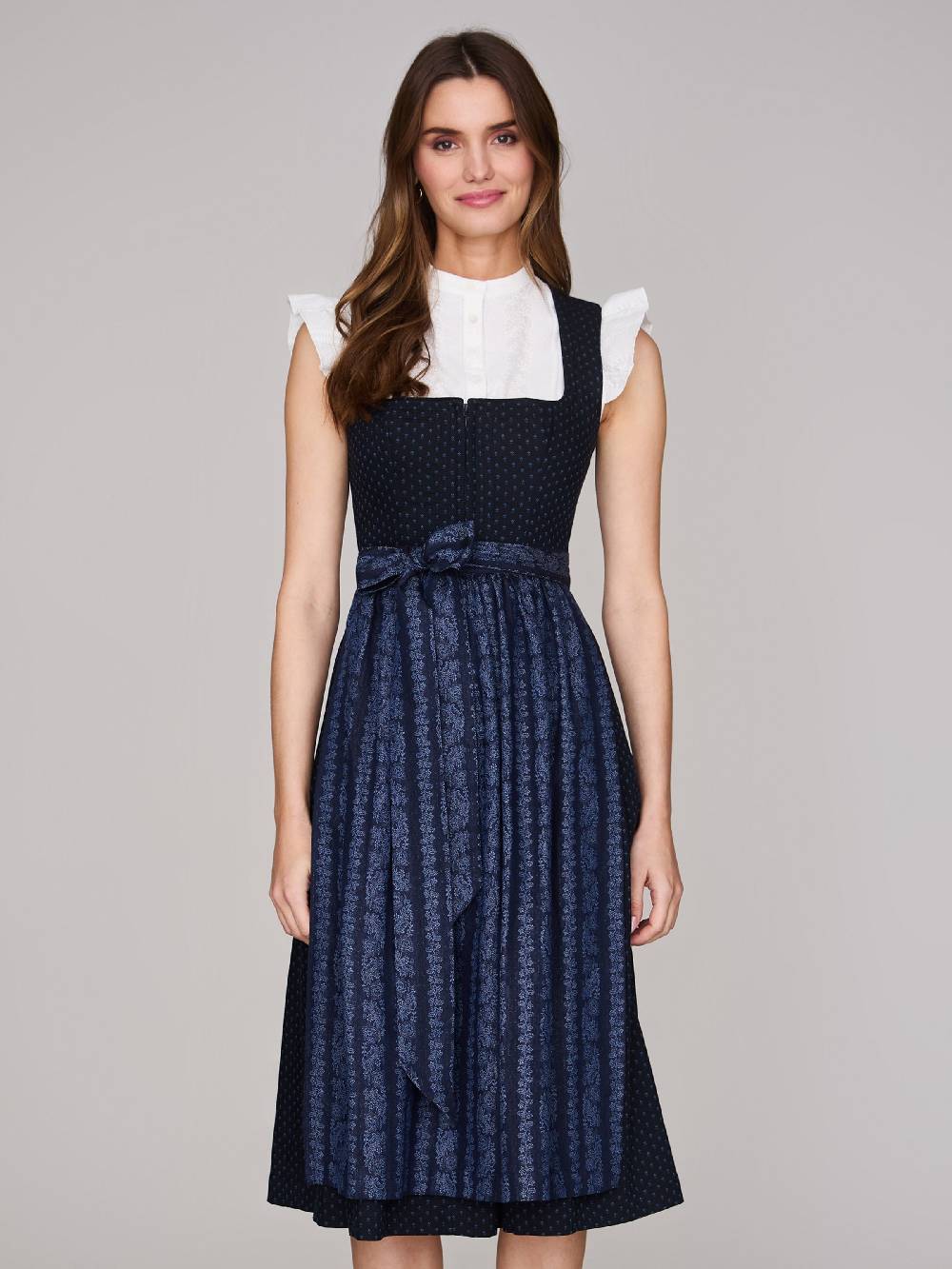 Limberry Dunkelblaues Dirndl mit Streublumen - VERA BLUE GRAPHITE Begrenzte Freigabe