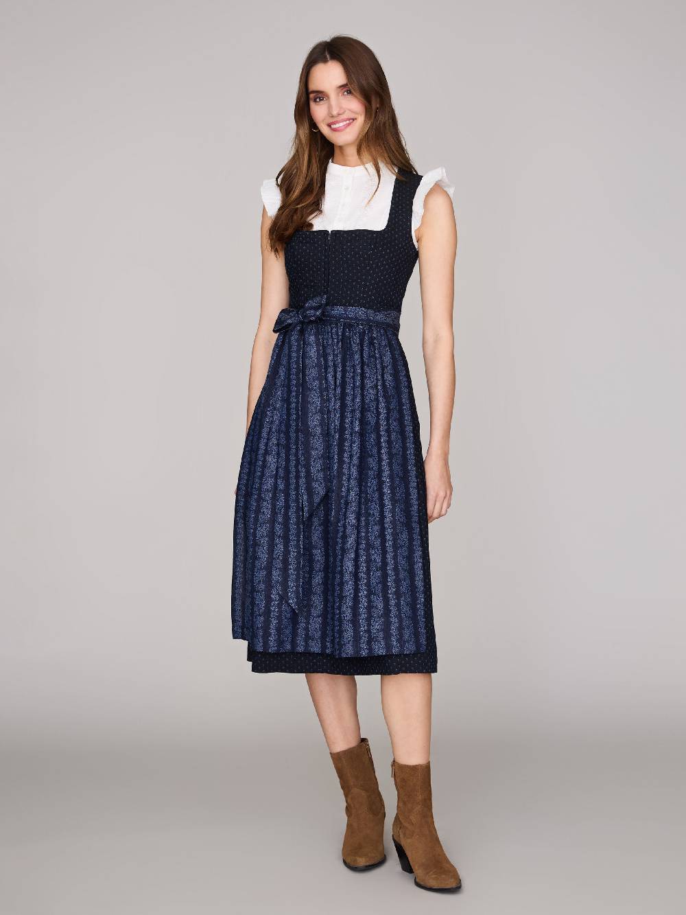 Limberry Dunkelblaues Dirndl mit Streublumen - VERA BLUE GRAPHITE Begrenzte Freigabe
