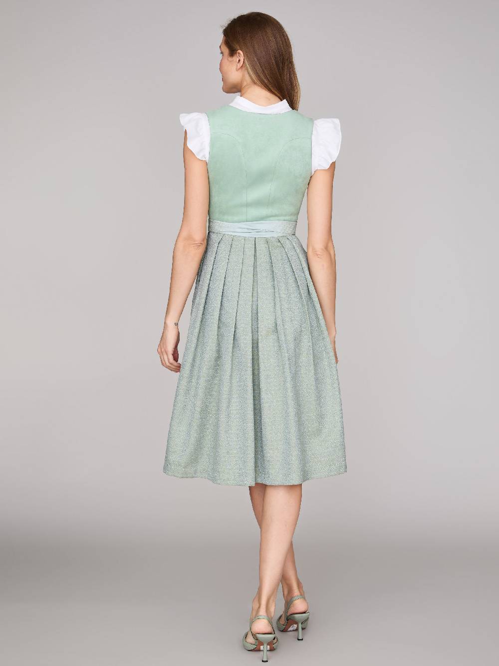 Limberry Mintgrünes Dirndl mit Velours-Mieder - ISOBEL FROSTY GREEN Letzte 2 Tage