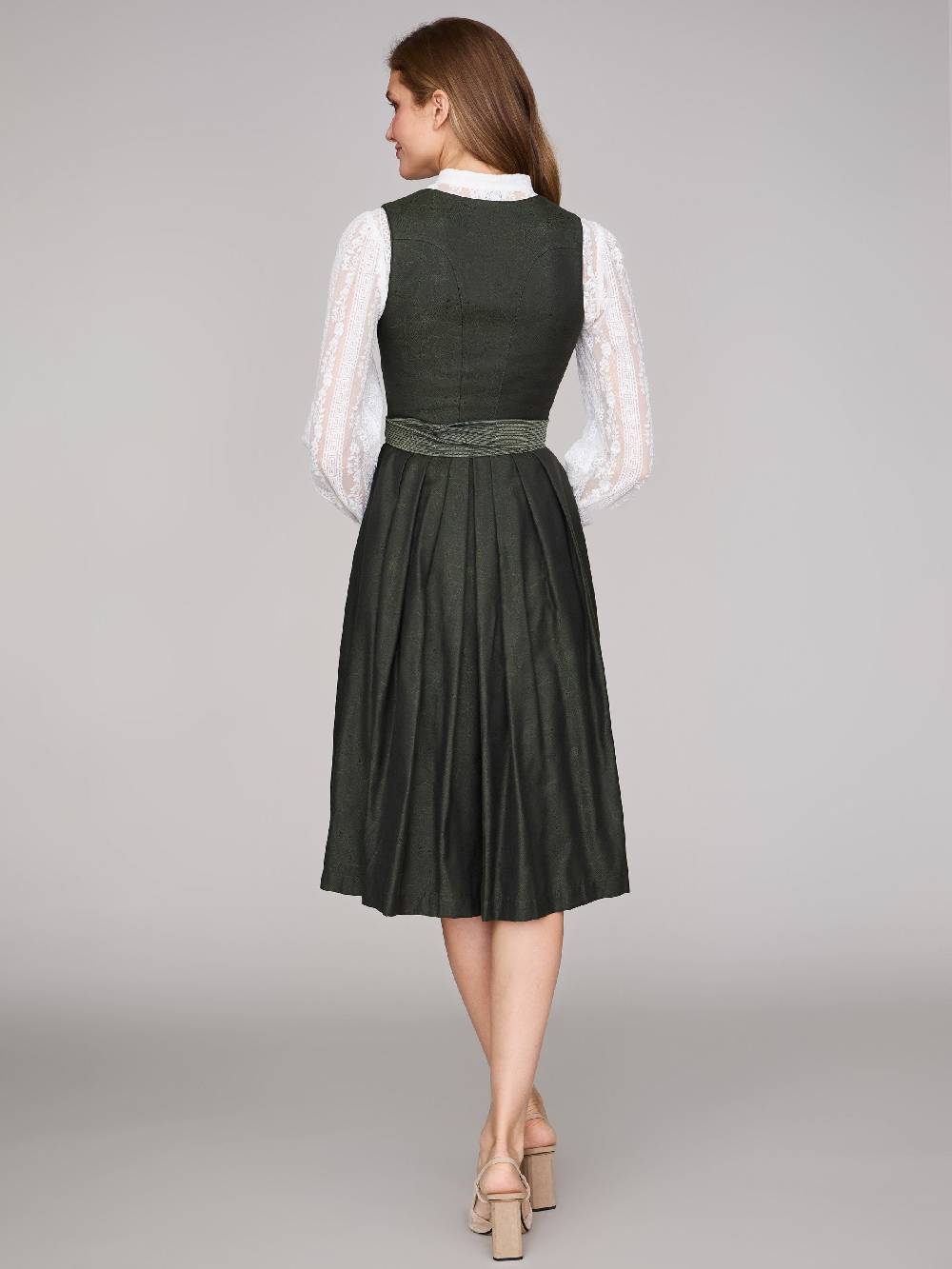Limberry Grünes Dirndl mit Knöpfen - FELICITY PINE FLOWER Letzter Tag