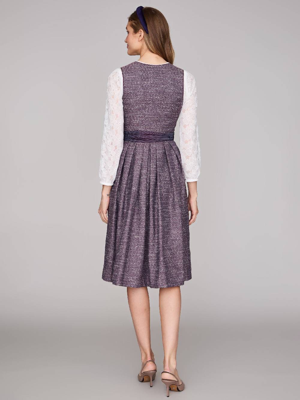 Limberry Beerenfarbenes Dirndl mit floralem Muster - ORLA BLACKBERRY CORDIAL Bis zu 50% Rabatt