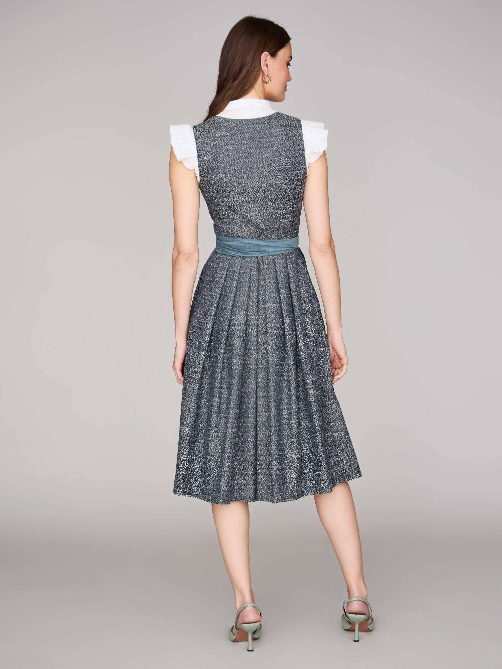 Limberry Dunkelblaues Dirndl mit floralem Muster - ORLA STORMY SKY Bis zu 60% Rabatt