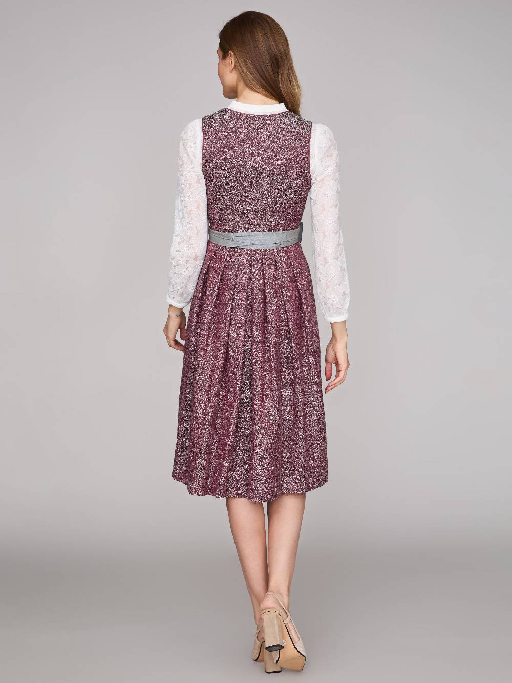 Limberry Rubinrotes Dirndl mit Knöpfen - JOSIE POMEGRANATE Bis zu 65% Rabatt