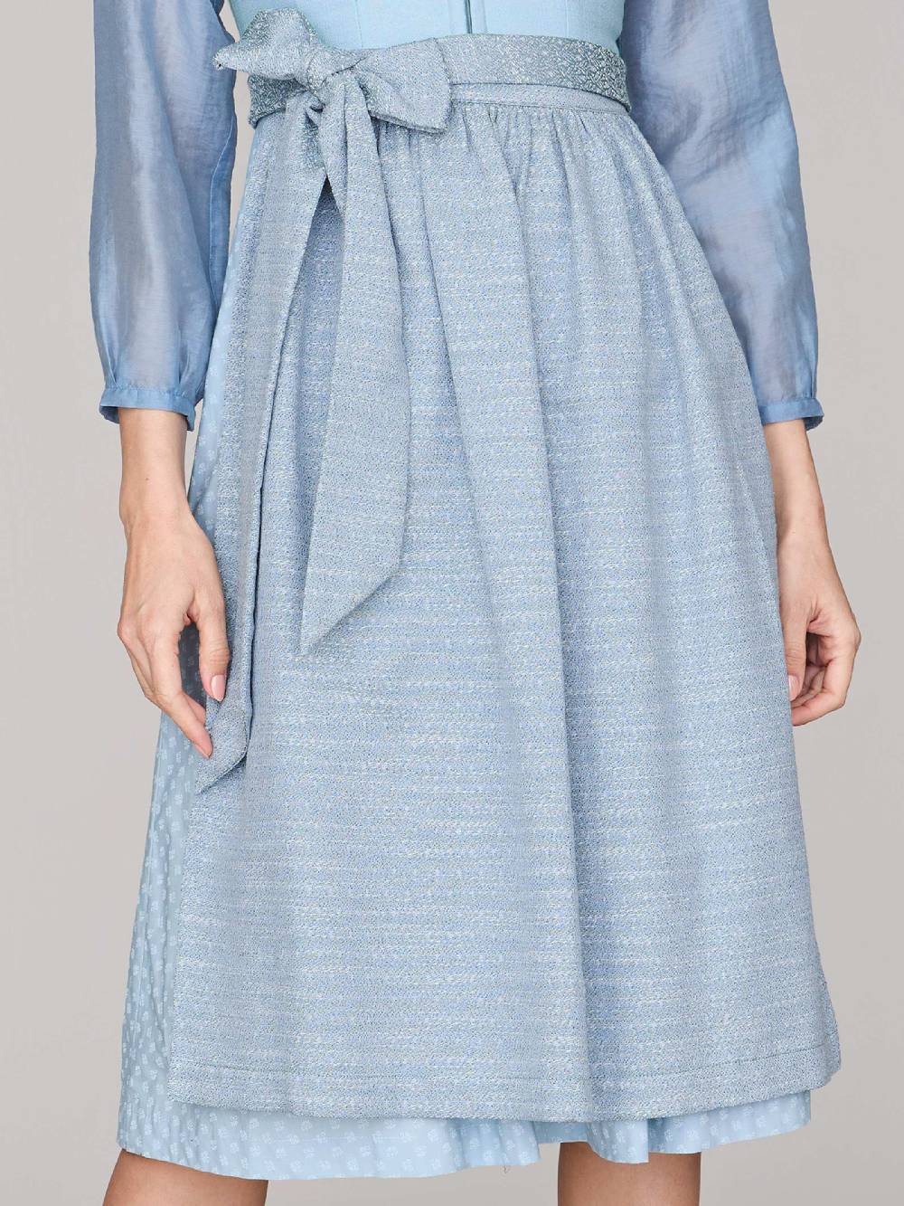 Limberry Hellblaues Dirndl mit Leinen-Mieder - ADA COOL BLUE Sonderangebot der Fabrik