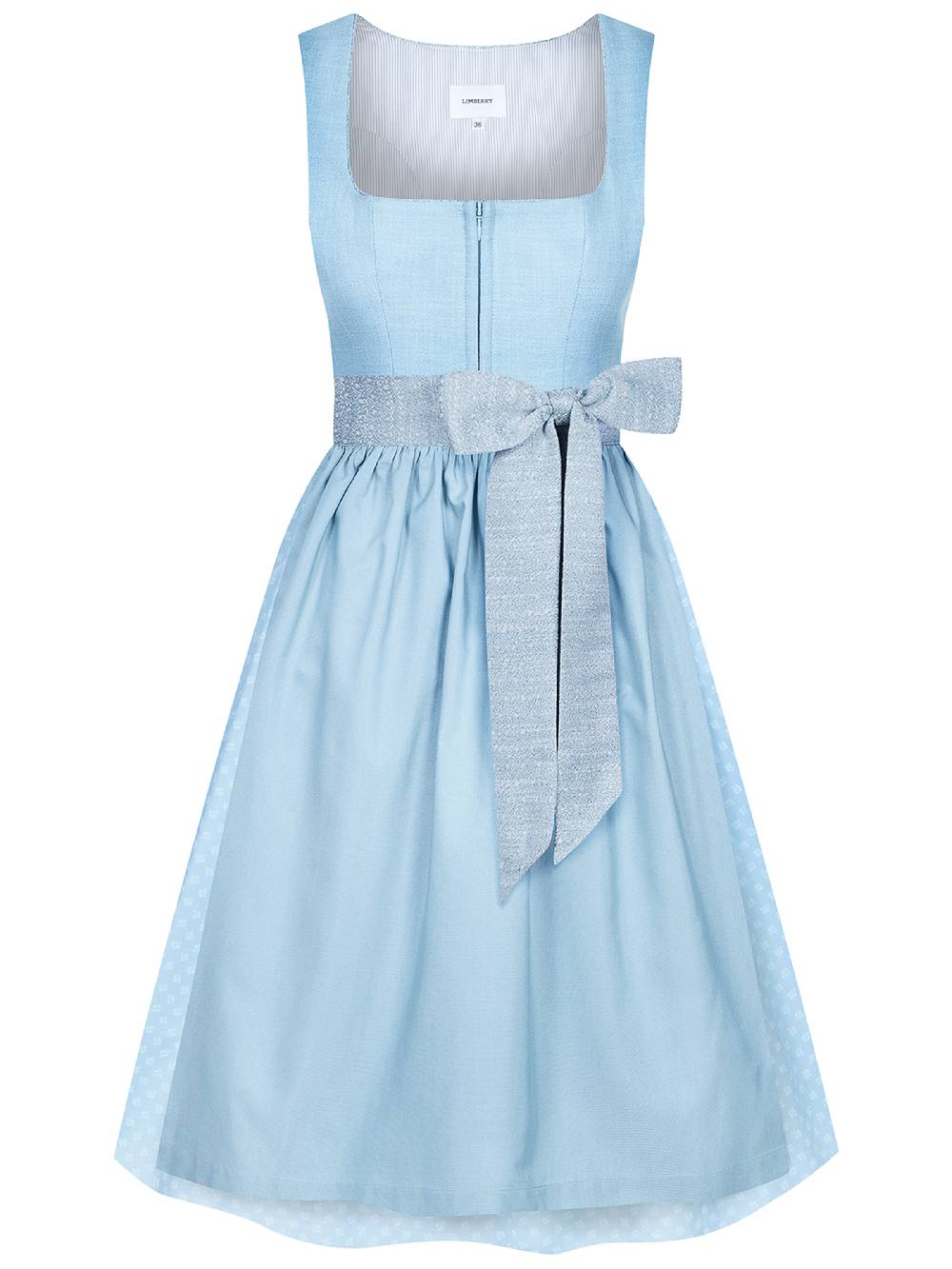 Limberry Hellblaues Dirndl mit Leinen-Mieder - ADA COOL BLUE Sonderangebot der Fabrik