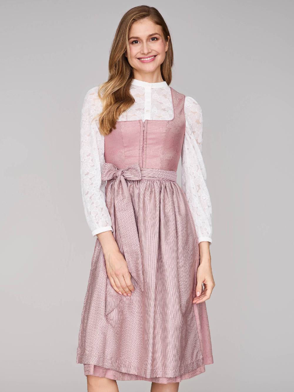 Limberry Rosa-farbenes Dirndl mit floralem Muster - CECILY ASH ROSE Vierteljährliche Förderung