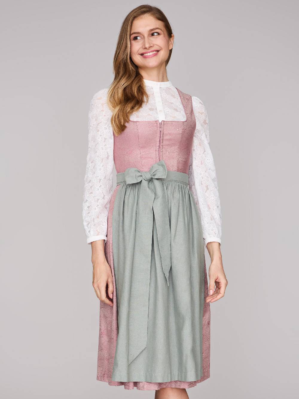 Limberry Rosa-farbenes Dirndl mit floralem Muster - CECILY ASH ROSE Vierteljährliche Förderung