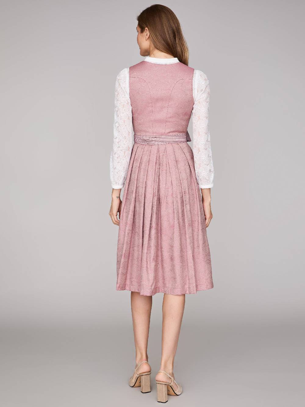 Limberry Rosa-farbenes Dirndl mit Knöpfen - FELICITY ASH ROSE Discount Store für neue Produkte