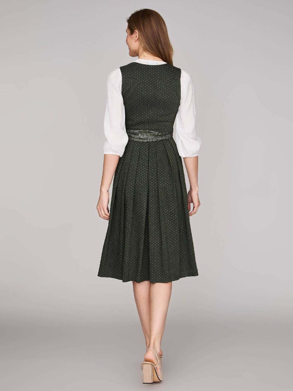 Limberry Dunkelgrünes Dirndl mit Streublumenmuster - VERA PINE FLOWER Nur noch ein Tag übrig