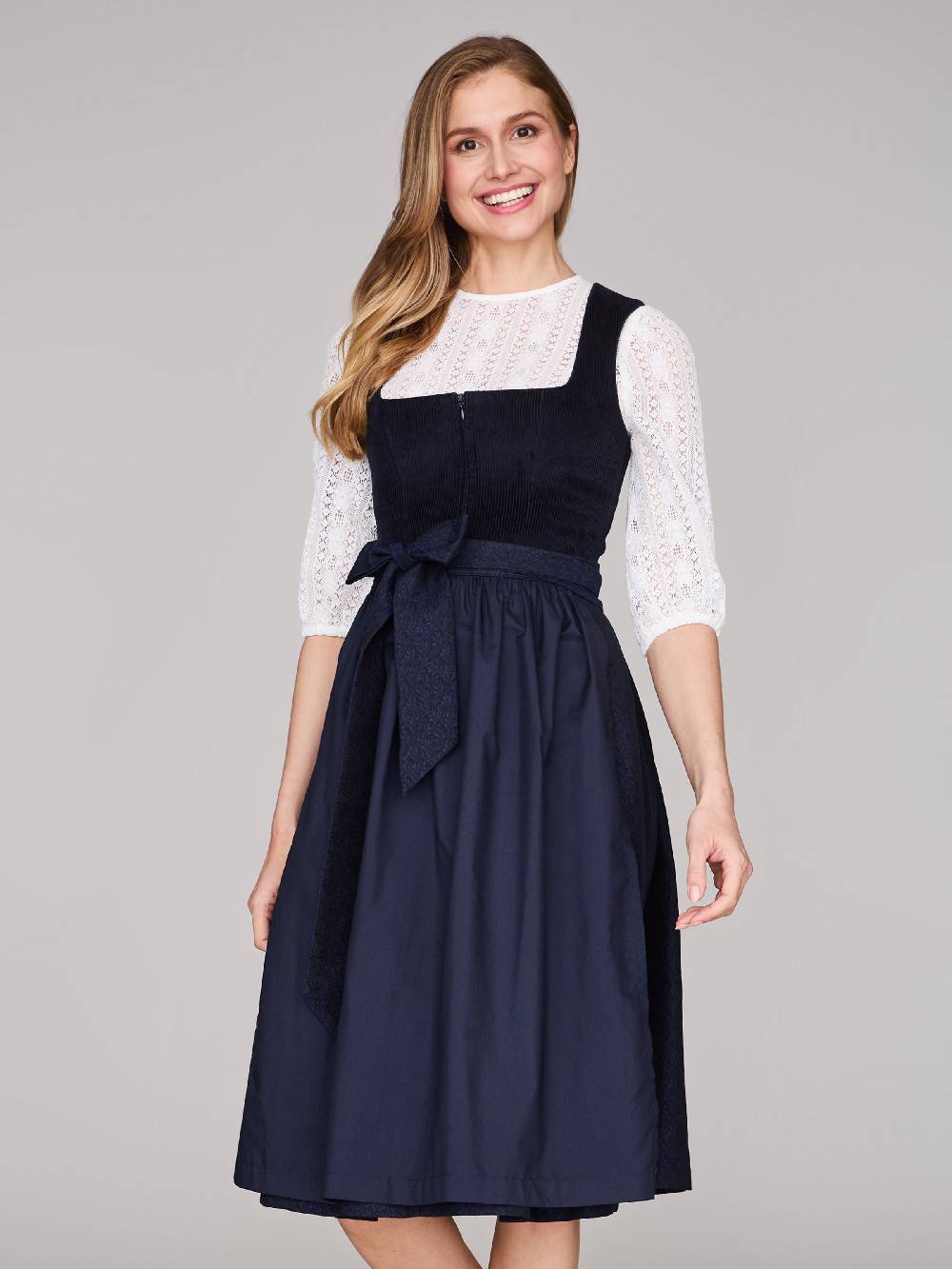 Limberry Dunkelblaues Dirndl mit Cord-Mieder - TIA NIGHT SKY Riesige Rabatte