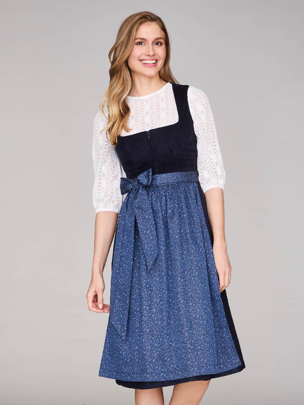 Limberry Dunkelblaues Dirndl mit Cord-Mieder - TIA NIGHT SKY Riesige Rabatte