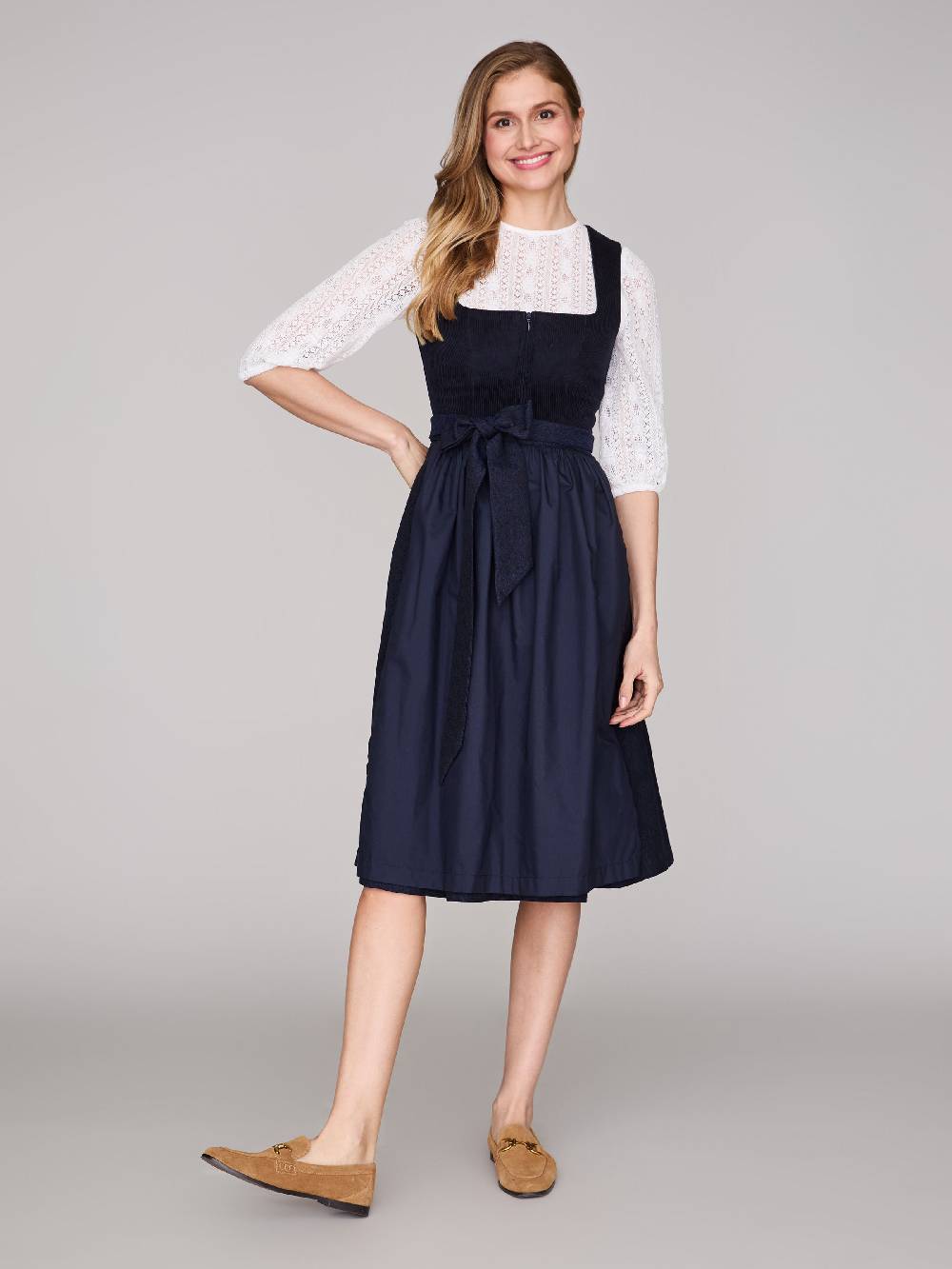 Limberry Dunkelblaues Dirndl mit Cord-Mieder - TIA NIGHT SKY Riesige Rabatte