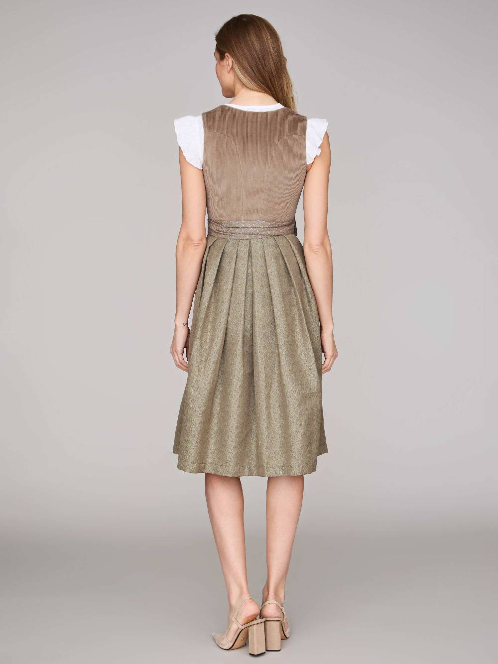 Limberry Braunes Dirndl mit Cord-Mieder - TIA DESERT TAUPE Clearance-Verkauf