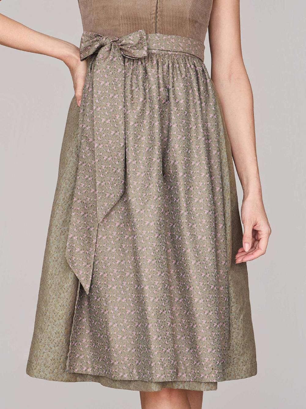 Limberry Braunes Dirndl mit Cord-Mieder - TIA DESERT TAUPE Clearance-Verkauf