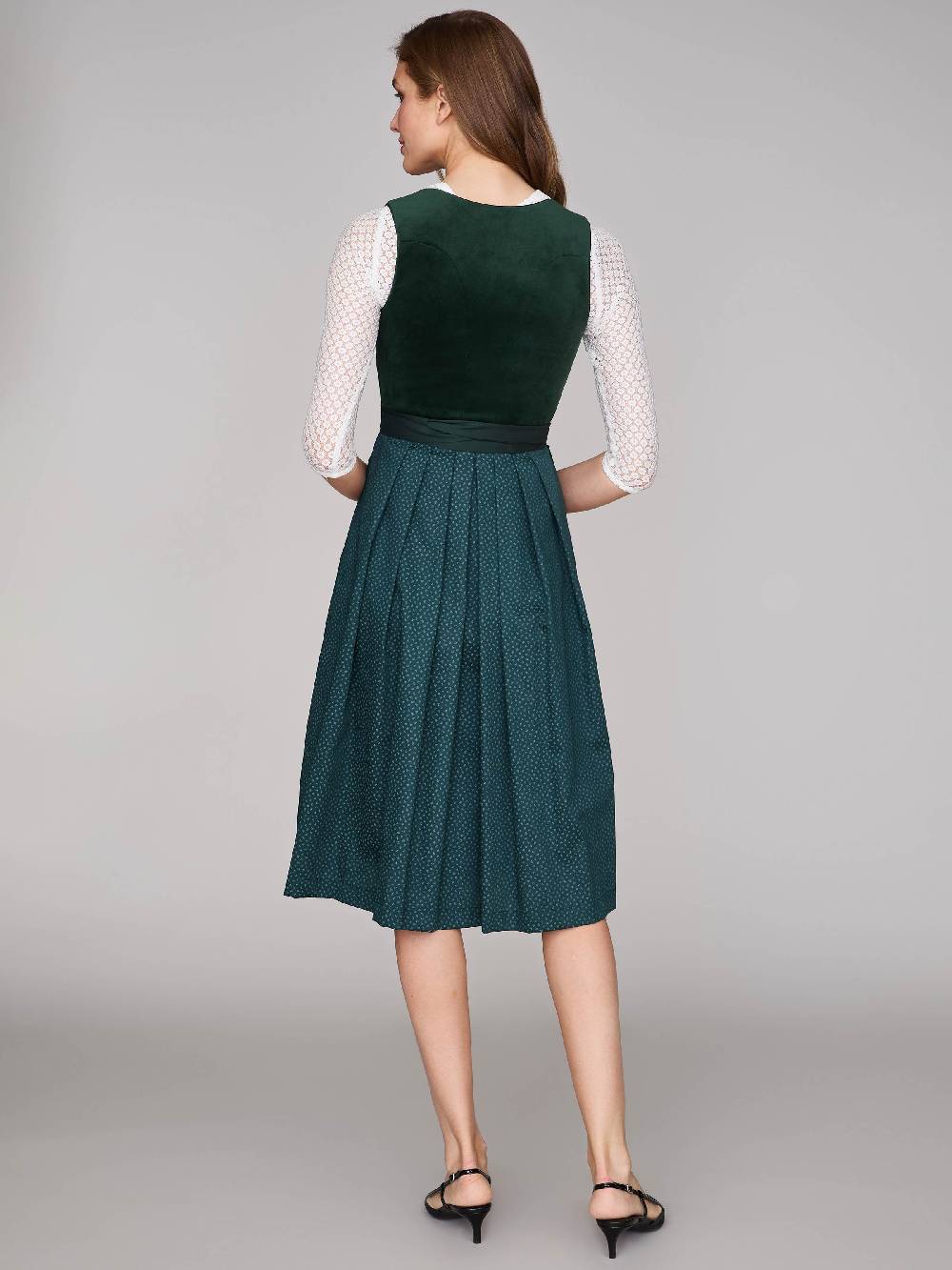 Limberry Dunkelgrünes Dirndl mit Samt-Mieder - CLARISSA PINE GROVE Fabrikladen